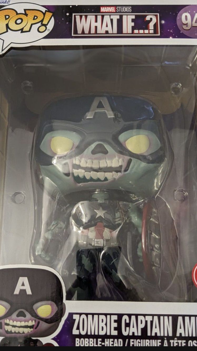 Funko Pop Avengers Disney Marvel Captain America What If? Zombie
