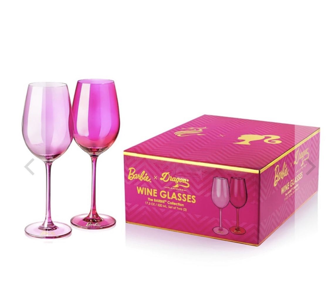 Barbie wine glasses