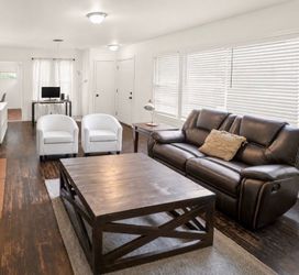 Like new brown reclinable sofa