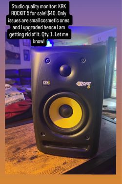 USED/GOOD KRK ROCKIT 5  STUDIO MONITOR w/Power Chord