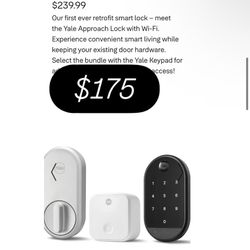 Yale Smart Lock Approach Install Available 