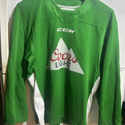 GREEN COORS LIGHT CCM HOCKEY JERSEY NEW 