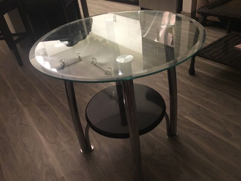 Glass side table/nightstand