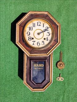 BROKEN Vintage MCM 1950-60s Japan A.Aoki Regulator Wall Clock Decoration w/Chime