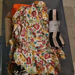 Tote Of Miscellaneous Fabrics