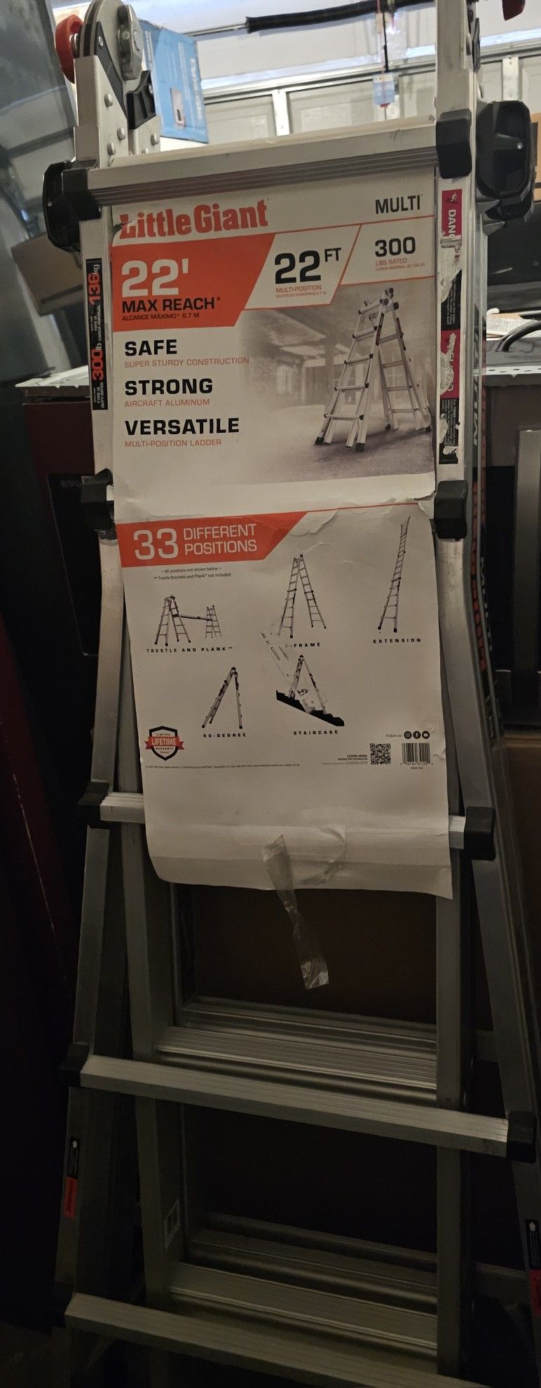 LITTLE GIANT MULTI LADDER TYPE 1A 300 LBS.......22 FT....NEW.....$ 180