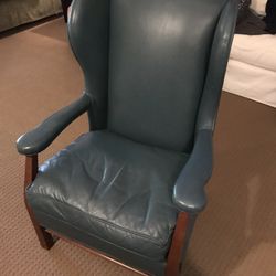 Leather Wingback Chair  