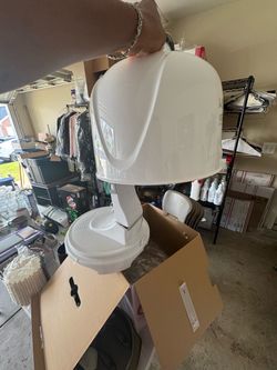White Tabletop Hair Dryer Hood