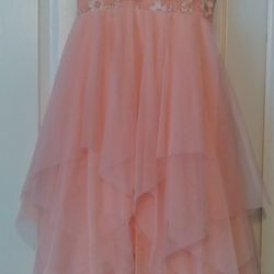 Girls Peach Dress/Gowm Size 14