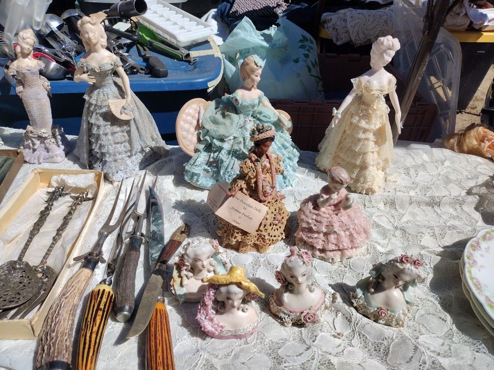 Porcelain Lace Dolls Antique