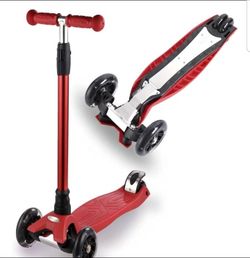Kick Scooter Kids Scooter 3 Wheel Scooter, 4 Height Adjustable