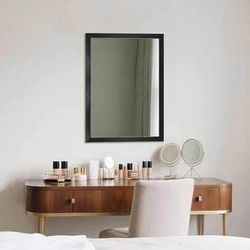 New Amazon Basics Rectangular Wall Mount Mirror, Standard Trim, Black, 20" x 28"