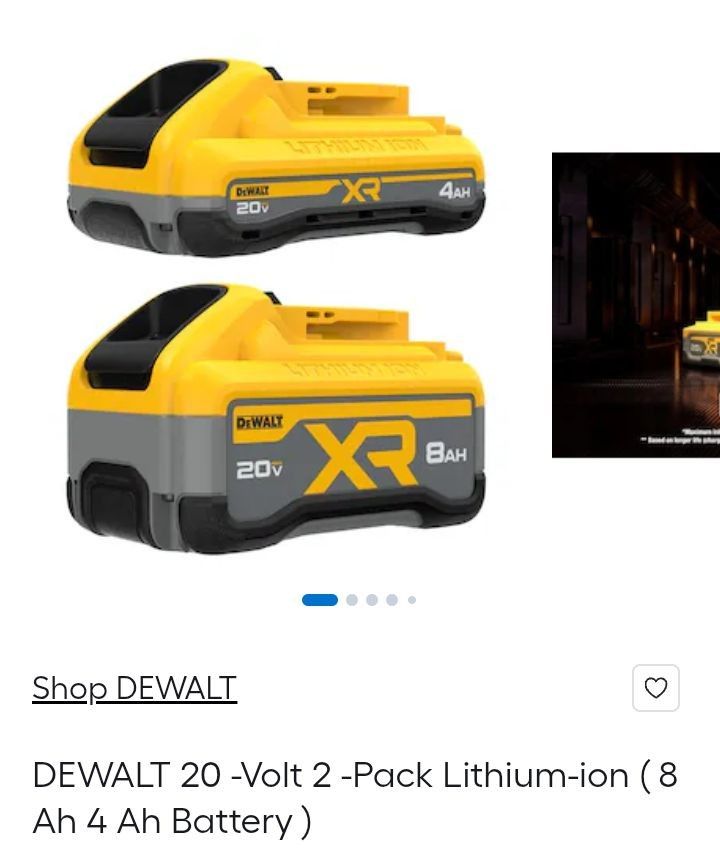 DeWalt XR PowerPack Batteries