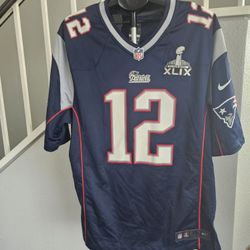 Patriots Jersey Men's XL New England NFL Tom Brady #12 Nike SUPERBOWL XLIX (49)