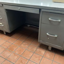Rare vintage mid century metal desk 