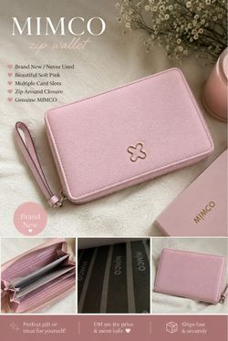 Brand New MIMCO Pink Zip-Around Wallet – Genuine & Never Used 💗