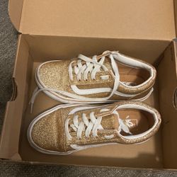 Vans Gold Sparkle Sz3