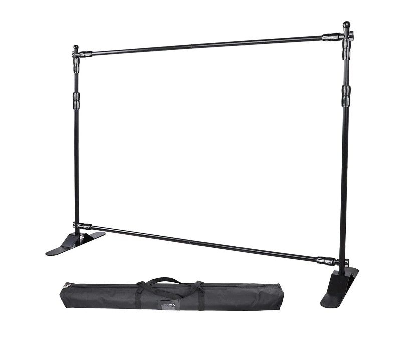 8ft Portable Jumbo Banner Backdrop Stand Exhibition Background Stand - Photography Equipment - Home Studio Business Equipment Supplies - Spring Sale