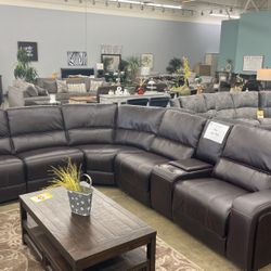 ON SALE Bonded Leather sectional Sofa 