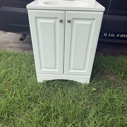 Bathroom Vanity With Faucet And Supply Lines 