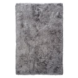 NEW Z GALLERIE GREY SHAG FUR LOW PILE RUG 8 ft x 10ft