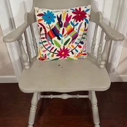 Sturdy Wooden Chair with BOHO Pillow just $10 