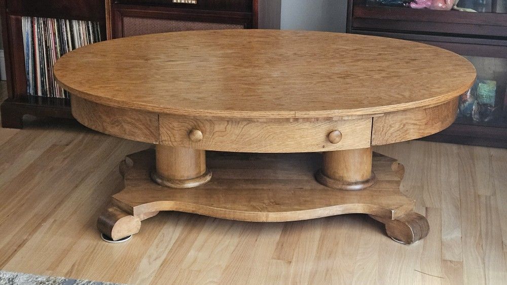 Oak Oval Coffee Table 30"x48"x18"