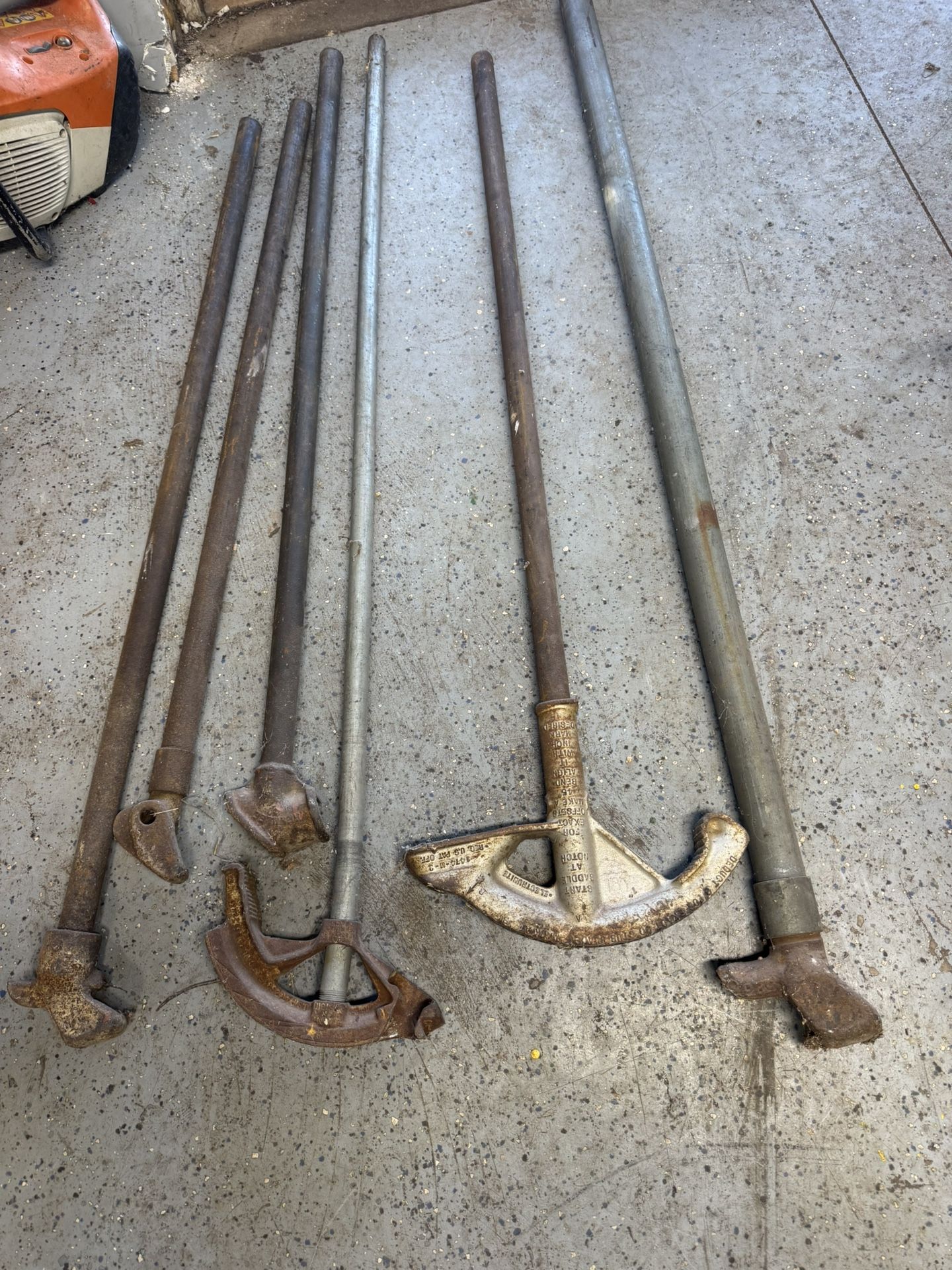 Assorted Conduit Benders. $25 Takes Them. Must Pickup