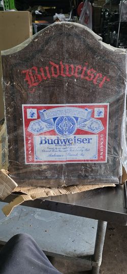 NEW VINTAGE BUDWEISER CABINET DARTBOARD BY OXFORD
