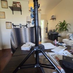 Combo Of 4.6 And 6 Ft Selfie Stick Gimple Holder With Lighting