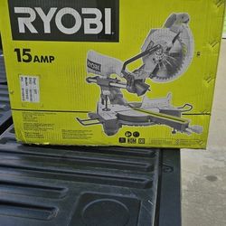 RYOBI 15AMP 10IN CORDLESS SLIDING COMPOUND MITER SAW WITH LED CUTLINE INDICATOR BRAND NEW 