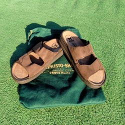Mephisto Air-Relax Mobils Leather Comfort Sandal Slip-On Slides Shoes Sz40 NWOT
