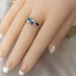 Double Heart Ring, Size 7