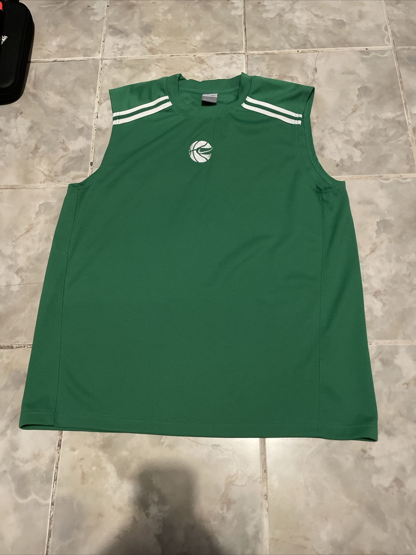 VTG Nike Basketball Center Swoosh Tank Top Mesh Jersey Mens Large Green Y2K