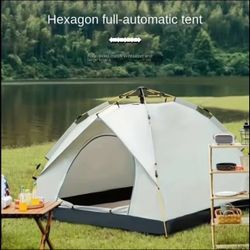 Outdoor Camping Pop Up Tent Auto Open Folding Tent For 3-5 Person Family Portable Hiking Travel 