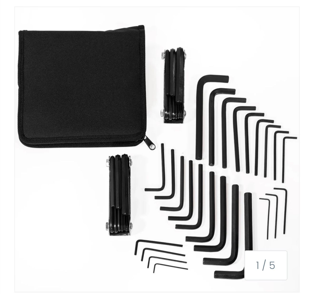 XtremepowerUS 45PC Combo Hex Key Allen Wrench Set SAE MM LONG SHORT Folding ARM33003