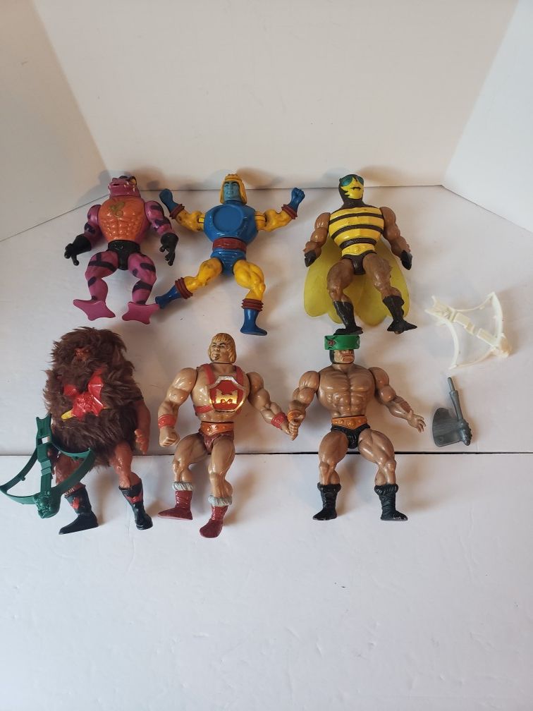 Vintage he-man and thundercats action figures toy lot