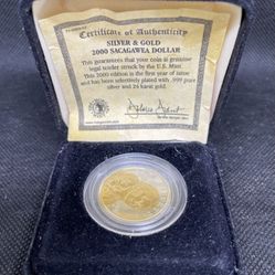 Silver And Good Plated Sacagawea Dollar