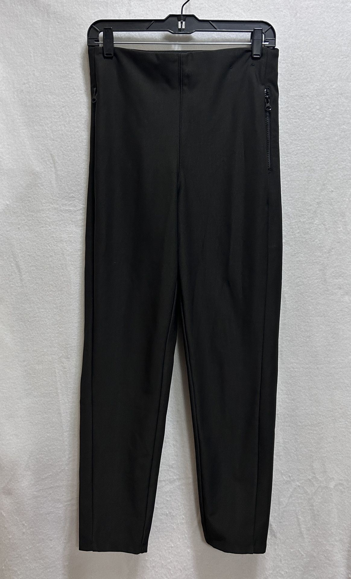 HFX Women Black Winter Tech Legging Pant S Zippered Pockets Pull On Tapered Leg