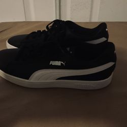Puma Men's Smash V2 365215-04 Black White Lace-Up Sneaker 