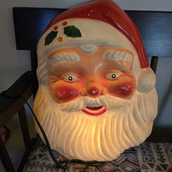 Vintage NOMA Santa Face Blow Mold Christmas 
