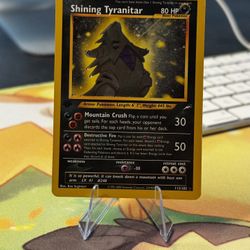 Rare Pokemon 1st Edition Shining Tyranitar 113/105 Holo Neo Destiny