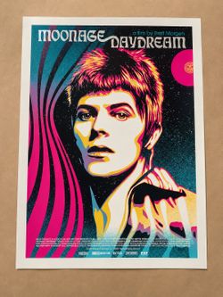 Shepard Fairey – Moonage Daydream (Timed Edition) Screenprint Poster – 18″ x 24″