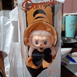 POPLand Labubu Magic of Pumpkin Mokoko Vinyl Plush Pendant.