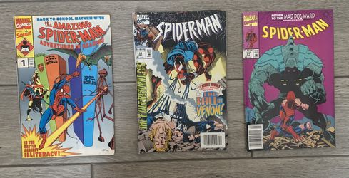 Set Of 3 Spider-Man Marvel Comic Books