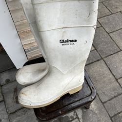 LaCrosse Men’s Waterproof Knee High Boots Size 8 Hunting Hiking Fishing Garden Made In USA