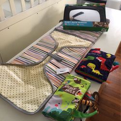 Diaper Changing Pad, Auto Mirror And 2-cloth Baby Books