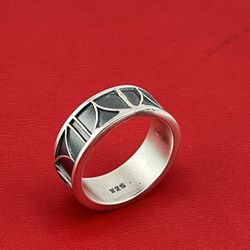 925 Sterling Silver Band Handmade Ring Size 11 (8.5mm)