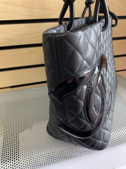 Chanel Cambon Calfskin Quilted Black Leather Shoulder Bag for Sale in  Chesapeake, VA - OfferUp