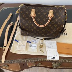 Louis Vuitton LV Monogram Speedy 30 Bag W/ 2 Straps for Sale in